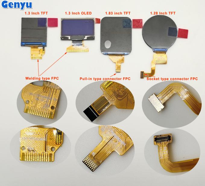 Petite taille 0,9 pouce Affichage LCD TFT rond 128x128 Résolution Interface SPI 1