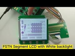 Modules d'affichage LCD personnalisés 7 14 HT1623 FSTN segmenté COB+PIN blanc pour boîte de compteur