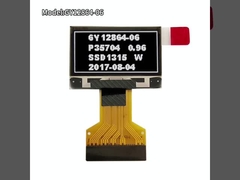 Graphique en blanc Affichage OLED de 0,96 pouce 128 * 64 points 0,5 mm 30 pin Connecteur FPC
