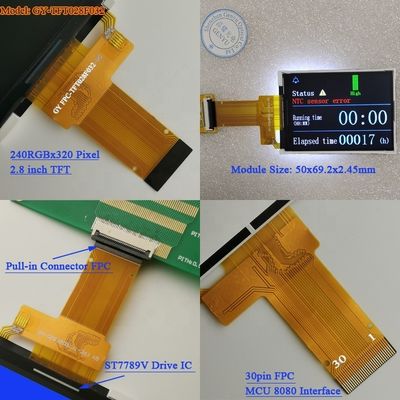 2Affichage LCD IPS TFT de 4 pouces pour appareils médicaux avec certification ISO9001 et angle de vision libre