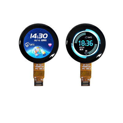 0.71 pouces 160x160 Affichage LCD TFT rond avec GC9D01 Driver IC et rétroéclairage LED RGB
