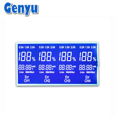 Un bon prix. Affichage LCD 7 segments bleu STN personnalisé Affichage LCD négatif pour chargeur en ligne