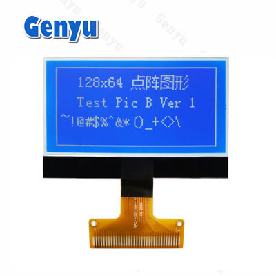 Un bon prix. 2.15 pouces 128x64 Graphique écran LCD STN Blanc sur bleu 34PIN soudage FPC en ligne