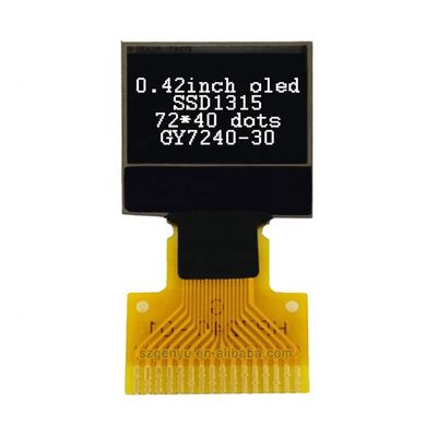 Micro OLED Display 0.42 Pouce 72x40 Matrice de Points avec Interface I2C/SPI pour Arduino et Appareils Intelligents