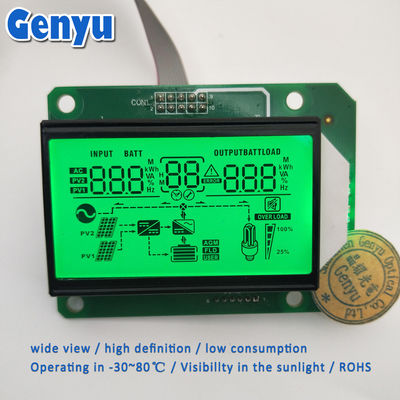 Un bon prix. 5.0V Affichage LCD à segment personnalisé HTN rétroéclairage vert positif Inverseur Affichage LCD en ligne