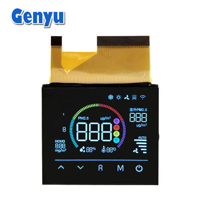Un bon prix. 4.5V VA Affichage LCD Couleur Panneau de segment noir 72PIN FPC Connectez pour purificateur d'air en ligne