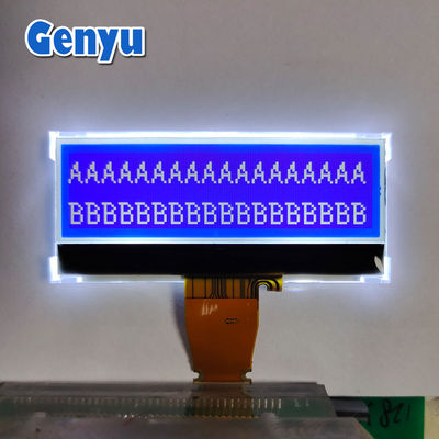 2.18 pouces COG Affichage graphique LCD 128x64 points STN bleu Interface SPI 10PIN