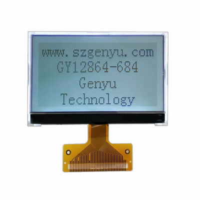 Un bon prix. 2.72 pouces 128x64 affichage LCD COG graphique écran FSTN rétroéclairage blanc positif 36PIN FPC en ligne